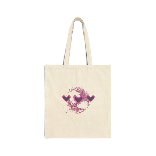 Pixel Hearts Tote Bag